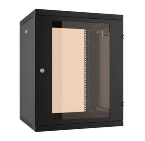 Шкаф коммутационный C3 Solutions WALLBOX  (NT084703) настенный 15U 600x520мм пер.дв.стекл направл.под закл.гайки 225кг черный 470мм 25кг 744мм IP20 сталь