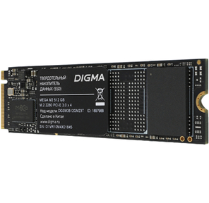Digma DGSM3512GM23T PCI-E 3.0 x4 512Gb  SSD Mega M2 M.2 2280