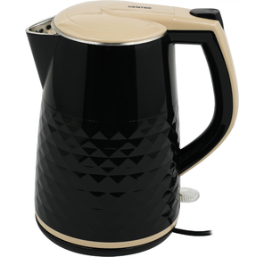 Чайник электрический Centek CT-0025 1.8л. 2000Вт черный / бежевый корпус: металл / пластик  (CT-0025 BLACK)