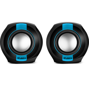 SVEN 150,  чёрный-синий,  USB,  акустическая система 2.0,  мощность 2x2, 5 Вт (RMS)