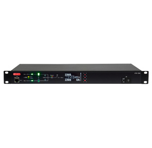 ELEMY ATS,  1U,  220B,  32A,  Индикация: OLED-дисплей,  Мониторинг: WEB,  SNMP,  Modbus-TCP,  Вход  (2)  IEC309 кабель 2.4м,  Выход  (2) C19  (9) C13