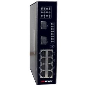 Коммутатор Hikvision DS-3T0310P 8x100Mb 2SFP 8PoE+ 240W неуправляемый