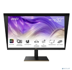 Монитор MSI 32" Summit MS321UP черный IPS LED 16:9 HDMI матовая HAS 400cd 178гр / 178гр 3840x2160 60Hz DP 4K USB 9.7кг