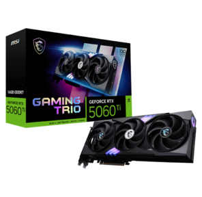 Видеокарта MSI RTX5060Ti GAMING TRIO OC 16GB GDDR7 128bit 3xDP HDMI 3FAN RTL