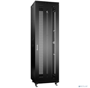 Cabeus ND-05C-42U60 / 80-BK Шкаф монтажный телекоммуникационный 19" напольный для распределительного и серверного оборудования 42U 600x800x2055mm  (ШхГхВ) передняя и задняя перфорированные двери,  ручка с