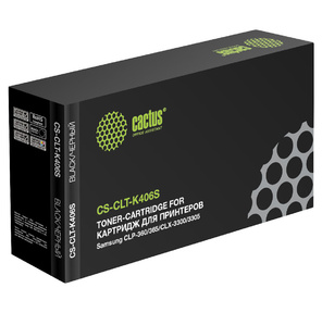 Cactus CS-CLT-K406S Тонер Картридж черный для Samsung CLP-360 / 365 / CLX-3300 / 3305  (1500стр.)