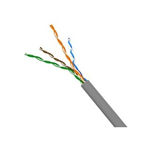 Кабель TWT UTP,  4 пары,  Кат.5e,  PVC,  серый,  100 метров