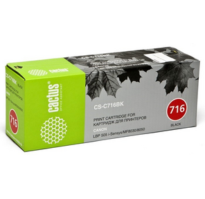 Тонер картридж Cactus CS-C716BK для принтеров Canon LBP-5050 5050N черный