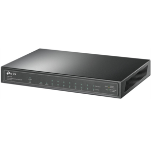 Сетевое оборудование TP-Link TL-SG1210P,  10-портовый гигабитный настольный коммутатор, 8 гигабитных портов PoE+,  1 гигабитный порт без PoE,  1 гигабитный SFP-слот802.3at / af,  бюджет PoE: 63 Вт,  стальной настольный корпус