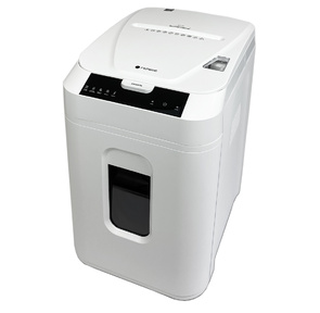 Шредер Heleos АП40-5 белый с автоподачей  (секр.P-5) фрагменты 180лист. 37лтр. скрепки скобы пл.карты