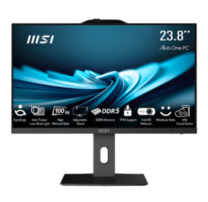 Моноблок MSI Pro AP242P 14M-653RU 23.8" Full HD i5 14400  (2.5) 16Gb SSD512Gb UHDG 730 Windows 11 Professional GbitEth WiFi BT 120W клавиатура мышь Cam черный 1920x1080