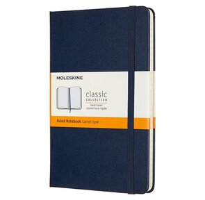 Блокнот Moleskine CLASSIC QP050B20 Medium 115x180мм 240стр. линейка твердая обложка синий