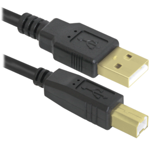 Defender 87430 Кабель USB2.0 AM-BM,  блистер,  зол.конт,  2фер.фильтра  (PROFESSIONAL SERIES),  1.8м