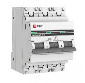 EKF mcb4763-3-02C-pro Автоматический выключатель 3P 2А  (C) 4, 5kA ВА 47-63 EKF PROxima