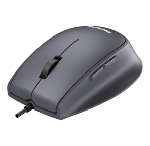 Philips  Проводная Мышь SPK7327,  5 кноп.,  USB 2.0,  1600dpi,  бесшумная,  Чёрный