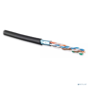 Кабель витая пара Bion BCL-F5460-381 F / UTP,  кат.5e,  4x2x0, 46 мм AWG 25,  медь,  одножильный,  PE,  для внешней прокладки,  305м,  черный