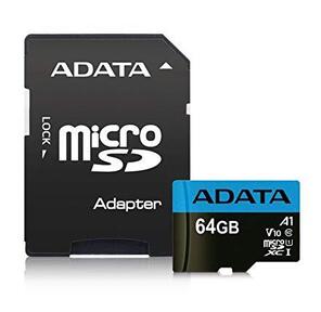 Флеш карта microSD 64GB A-DATA microSDHC Class 10 UHS-I A1 100 / 25 MB / s  (SD адаптер)