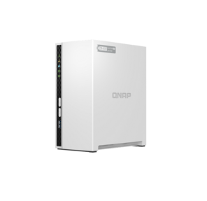 SMB QNAP TS-233 NAS 2 HDD trays. ARM 4-core Cortex-A55 2.0GHz,  ram 2 GB  (max),  1x1GbE,  2xUSB 2.0 port, 1xUSB 3.2 Gen 1