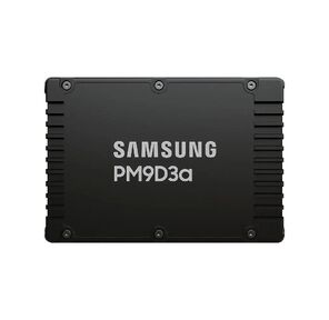 Твердотельный накопитель /  Samsung SSD PM9D3a,  3840GB,  U.3 (2.5" 15mm),  NVMe,  PCIe 5.0x4,  3D TLC,  R / W 12000 / 6000MB / s,  IOPs 2 000 000 / 250 000,  TBW 7008,  DWPD 1  (12 мес.)