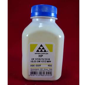 Тонер HP CP 1210 / 15 / 1510 / 18 / 25 / CM 1312 MFP Yellow,   (фл.45г.) AQC фас. Россия