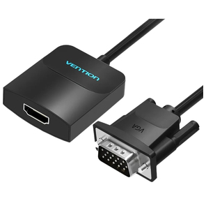 Мультимедиа конвертер Vention VGA + аудио > HDMI,  гибкий,  черный