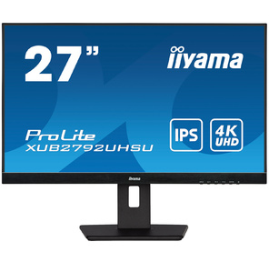 LCD IIYAMA 27" XUB2792UHSU-B5 {IPS 3840x2160 75Hz 4ms 178 / 178 350cd 1000:1 10bit (8bit+FRC) DVI HDMI2.0 DisplayPort1.2 2xUSB3.0 2x2W Pivot VESA}