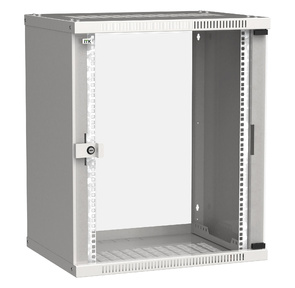 Шкаф LINEA WE 15U 600x450мм дверь стекло серый