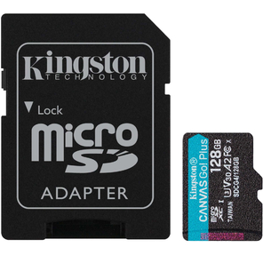 Флеш карта microSDXC 128GB Kingston SDCG4 / 128GB Canvas Go! Plus V30 A2 + adapter