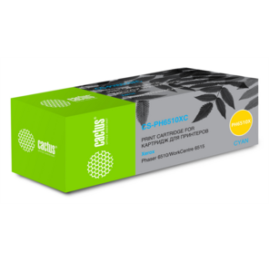 Тонер Картридж Cactus 106R03693 CS-PH6510XC голубой  (4300стр.) для Xerox Phaser 6510 / WC6515