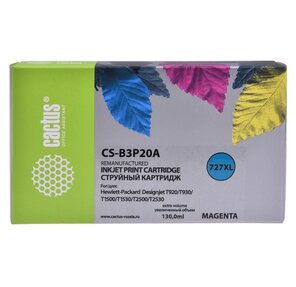 CACTUS B3P20A  Картридж №727 для HP DJ T920 / T1500 / T2530,  пурпурный  (130мл)