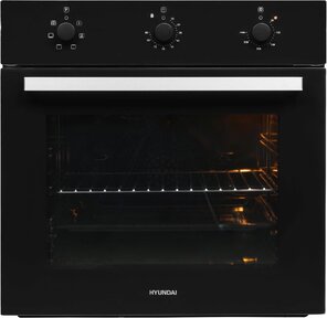 Духовой шкаф Электрический Hyundai HEO 6631 BG черное стекло