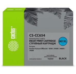 Картридж струйный Cactus CS-CC654 черный для №901 HP OfficeJet-4500 / J4580 / J4660 / J4680  (18ml)