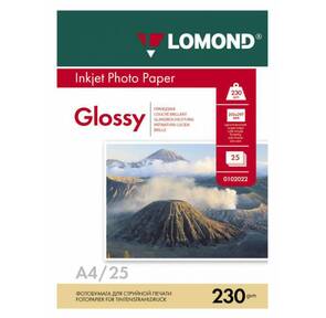 Бумага Lomond A4 230г / м2 25 л.,  глянцевая 0102049