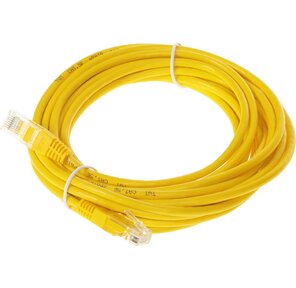 Lanmaster TWT-45-45-5.0-YL вилка RJ-45-вилка RJ-45 кат.5е 5м желтый ПВХ