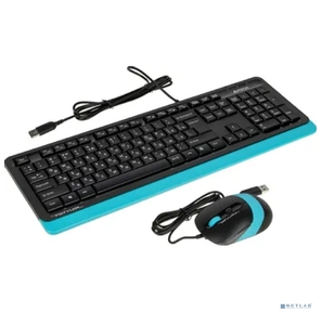 Клавиатура + мышь A4Tech Fstyler F1010 клав:черный / синий мышь:черный / синий USB Multimedia [1147546]