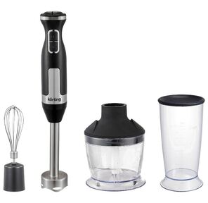 Блендер погружной KORTING /  Блендер погружной KORTING,  кнопочное управление,  20 скоростей,  3 насадки,  объем чаши 800 мл,  турборежим,  защита от перегрева / перегрузки,  материал корпуса металл / пластик,  мощность 1400 Вт,  цвет черный