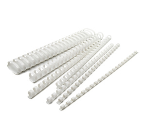 Пружины для переплета пластиковые Silwerhof d=10мм 41-55лист A4 белый  (100шт)  (1373586)