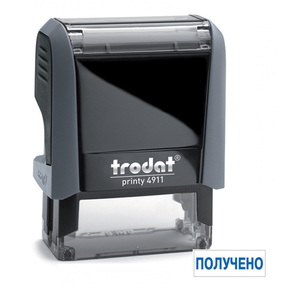 Самонаборный штамп Trodat 4911 / DB ПОЛУЧЕНО пластик серый