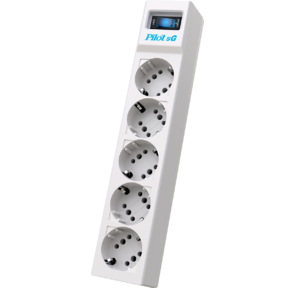 Surge protector Pilot SG5 5 outlets  (GP),  10A  /  2.2kVt,  automatic circuit-breaker,  5 m