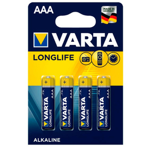 Батарейка Varta LONGLIFE LR03 AAA BL4 Alkaline 1.5V  (4103)  (4 / 40 / 200)