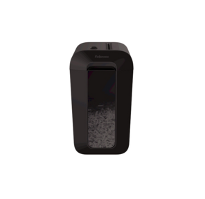 Шредер Fellowes PowerShred LX65 черный  (секр.P-4) / перекрестный / 10лист. / 22лтр. / скрепки / скобы / пл.карты