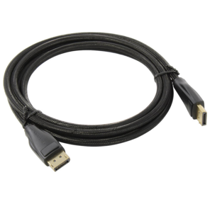 Vention DP Male to Male Cable 2M Cotton Braided Black