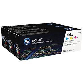 Комплект Hewlett-Packard 305A CYM Tri-Pack Laserjet Toner Cartridge для HP CLJ Color M351 / M451 / MFP M375 / MFP M475