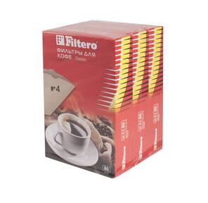 Фильтры для кофе для кофеварок Filtero №4 коричневый 1х4  (упак.:240шт)