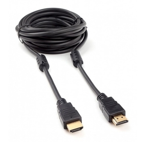 Кабель HDMI Cablexpert CCF2-HDMI4-15,  4, 5м,  v2.0,  19M / 19M,  черный,  позол.разъемы,  экран,  2 ферр кольца,  пакет