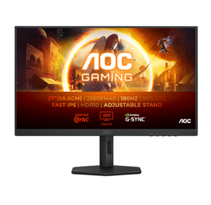 Монитор 27" AOC Q27G4XF Black  (IPS 2560x1440 180Hz 1ms 300cd / m 1000:1 2xHDMI 1xDP,  Pivot)