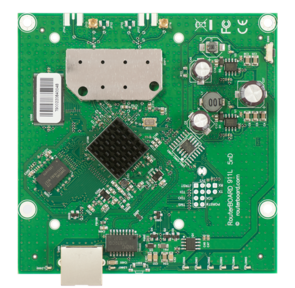 MikroTik 911 Lite5 dual with 600MHz Atheros CPU,  64MB RAM,  1x LAN,  built-in 5Ghz 802.11a / n  2x2 two chain wireless,  2xMMCX connectors,  RouterOS L3
