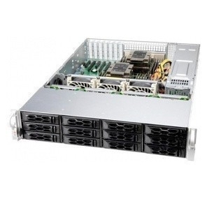 Supermicro server chassis CSE-LA26E1C4-R609LP,  2U,  12x 3.5"  (tool-less) or 2.5"  (screw) hot-swap,  12-port 2U SAS3 12Gbps,  600W RPSU