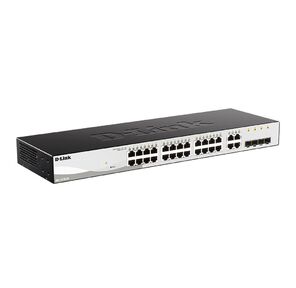 D-Link DGS-1210-28 / F3A,  L2 Smart Switch with  24 10 / 100 / 1000Base-T ports and 4 1000Base-T / SFP combo-ports.8K Mac address,  802.3x Flow Control,  256 of 802.1Q VLAN,  VID range 1-4094,  4 IP Interface,  8