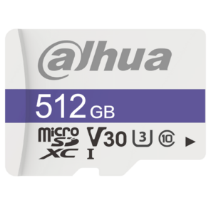 Карта памяти DAHUA 512GB MicroSD C10 / U3 / V30 FAT32 Memory card R / W 85MB / s / 80MB / s